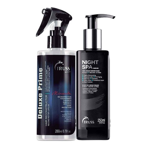 TRUSS Night Spa Hair Serum Bundle with Deluxe Prime Hair Treatment