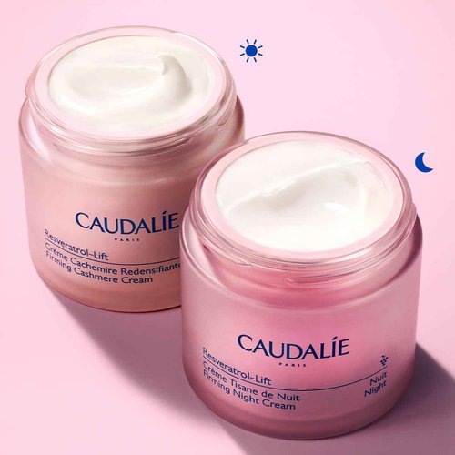 Caudalie Resveratrol-Lift Retinol Alternative Firming Night Cream Moisturizer, Refillable Jar - 50 mL