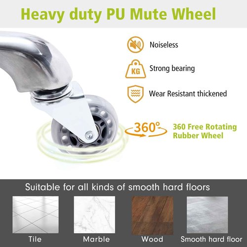 Rolling Stool with Wheels 400lbs Weight Capacity,Heavy Duty Lash Chair Adjustable for Tatoo Lab Massage Salon Spa Drafting Nail Teach,360 Swivel,Leather,Thick Seat Padding (Black)