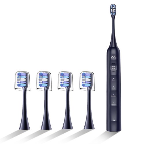 Marlincare Sonic Electric Toothbrush for Adults&Teens - 180 Days Battery Life, Seamless Button&48000RPM Rechargeable Tooth Brush, 4 Replacement Heads for Deep Clean/Smart Timer/4 Brushing Modes/IPX8