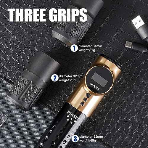 Mast Archer Wireless Tattoo Pen Machine, 5 Star Series Pro Rotary Tattoo Gun with Powerful Motor by Mcore, 2,000mAh Battery by Mastlabs for Run Long Time