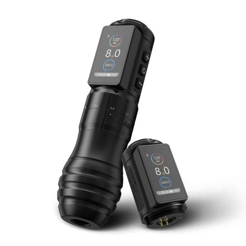 Kiss Of Dragon 'TRAVELER-T2' Cordless Tattoo Machine Adjustable Pen Strokes with 42mm Grip Pen Extra Professional 2000mAh Battery