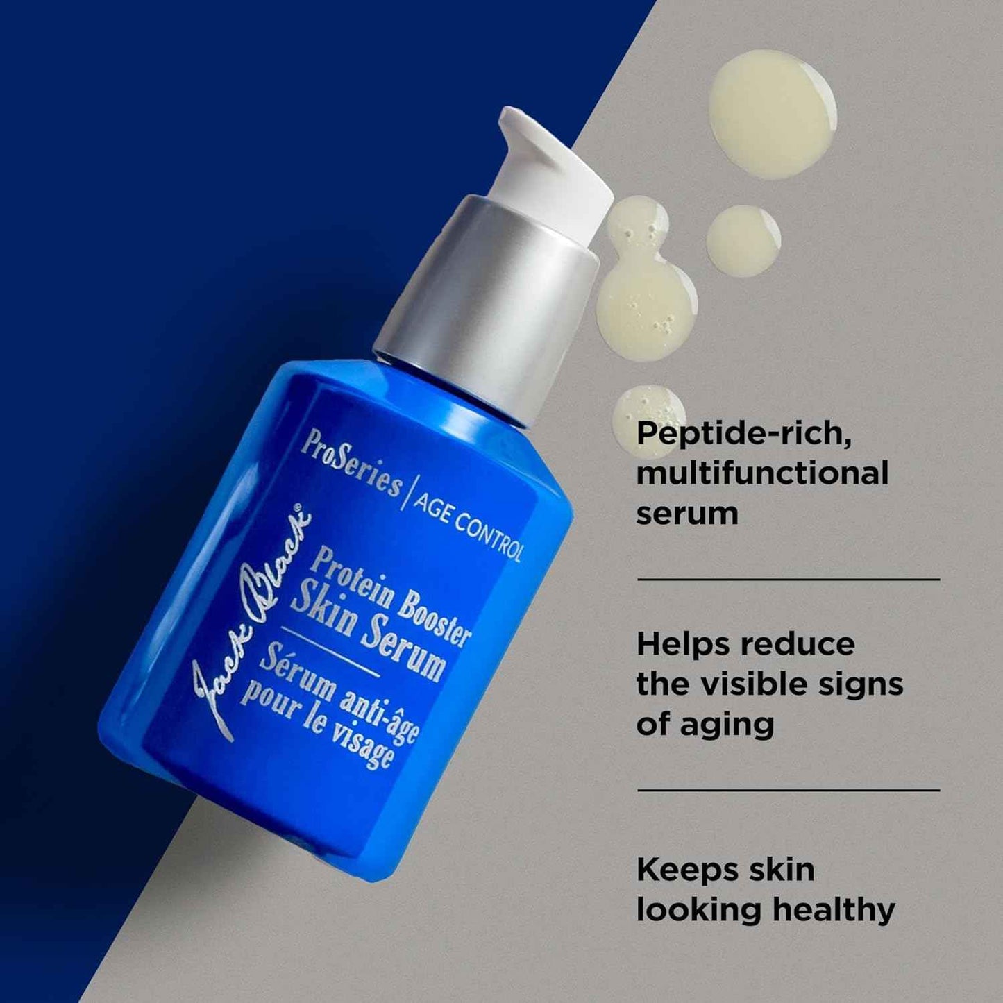 Jack Black Protein Booster Skin Serum, ProSeries Age Control - Anti Aging Serum for Men, Mens Face Serum, Face Serum for Men, Peptide and Antioxidant Serum for Face, Skin Care for Men, Mens Skincare
