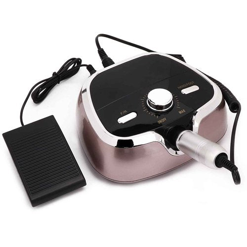 ZJchao Professional Electric Nail Drill Machine, 35000 RPM 6 Bits Foot Pedal Salon Grade Manicure Kit for Acrylic Removal, Pedicures & Home Gifts (US)