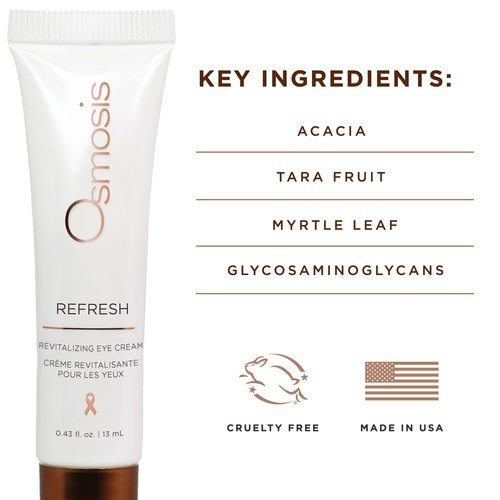 Osmosis REFRESH Revitalizing Eye Cream, Under Eye Cream to Reduce Appearance of Fine Lines and Puffiness, 0.43 Fl Oz