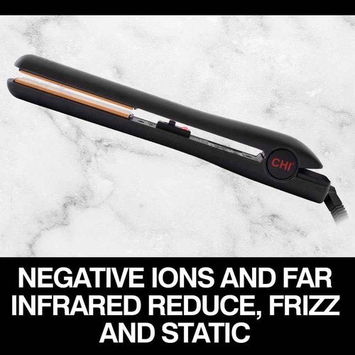 CHI Tourmaline Ceramic Series Flat Iron, Hair Straightener For Silky, Smooth Hair, 392°F Maximum Temperature, 1" Iron