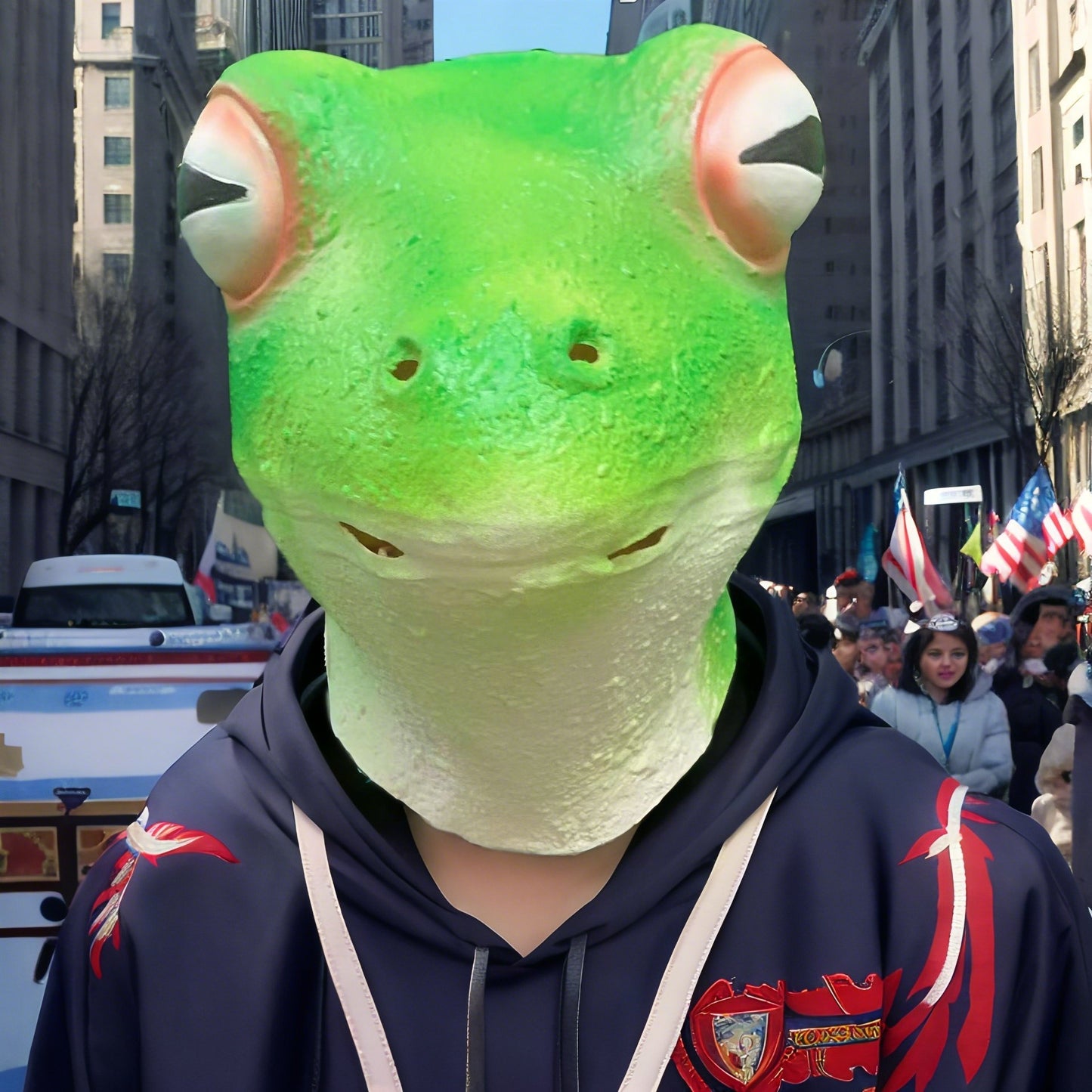 Frog Latex Animal Head Mask for Halloween & Costume Parties