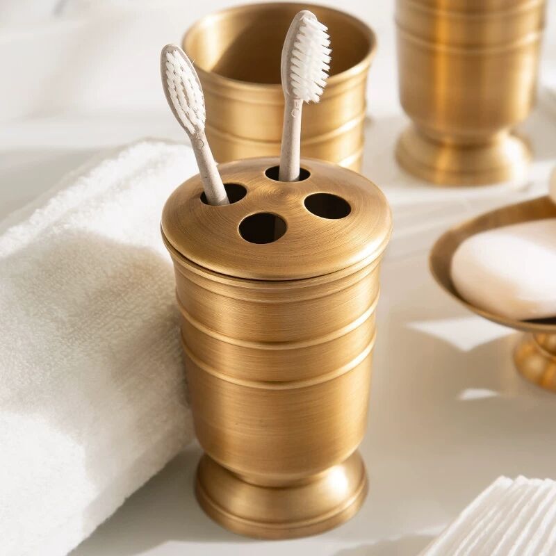 Bathroom Accessory Set Copper 6-Piece Bathroom Storage Organizer