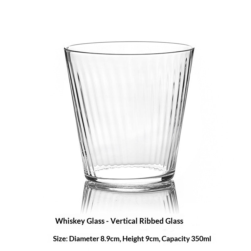 Lead-Free Glass Whiskey Shot Glass - Modern Minimalist Drinkware