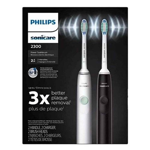 Philips Sonicare HX3665/04 Series 2300 Rechargeable Electric Toothbrush with Dynamic Cleaning Action, Built-in Quadpacer & SmarTimer - (Black and White)