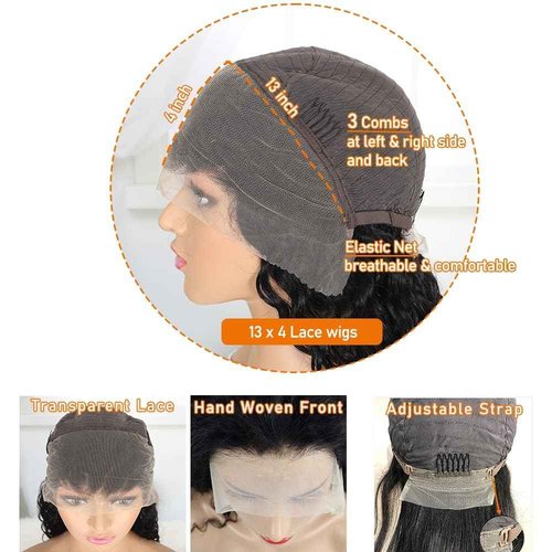 Edwad Deep Wave Lace Front Wigs Human Hair 28 inch 180 Density 13X4 HD Deep Curly Lace Front Human Hair Wig Lace Frontal Wigs for Women