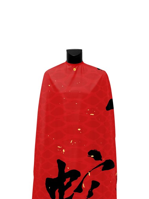 Illuzien Year of the Snake PRO Barber Cape, Hair Cut Cape, Water-Resistant Barber Accessories, Professional Cape