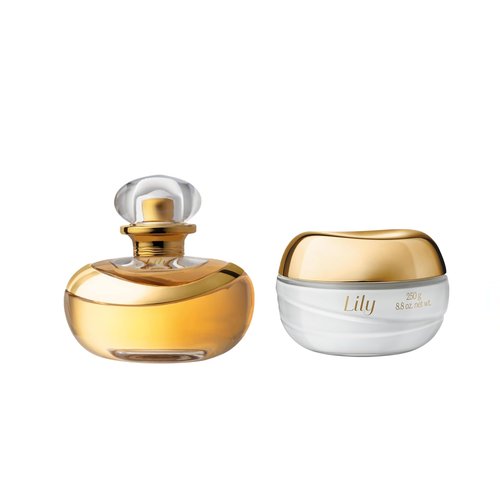 O BOTICARIO Lily Eau de Parfum & Body Cream Bundle Set: Perfume 2.5 Ounce & Lily Satin Body Cream 8.8 Ounce