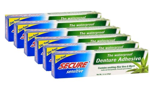 Secure Denture Bonding Adhesive, Zinc, 1 Ounce
