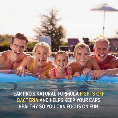 EarPro Natural Swimmer Ear Spray for Kids & Adults – Block Water Before Swimming, Surfing or Diving - Replace Ear Plugs – Safe & Easy Protection Against Trapped Water – 4 Pack, Up to 800 Sprays.
