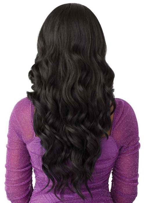 Outre Lace Front Wig - Perfect Hair Line 13X4 - Swoop Series - Swoop 8 (1B/DRFF SAPPHIRE FROST)
