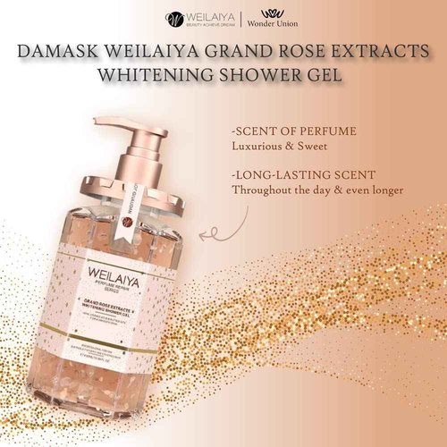 Weilaiya Damask Grand Rose Extract Shower Gel – 450mL / 15.2 fl oz – Moisturizing Body Wash with Natural Rose Essence – Gentle, Hydrating, Aromatherapy Cleanser for All Skin Types