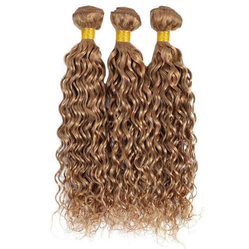 Raivide 30 30 30 Inch Color 27 Bundles Honey Blonde Water Wave Human Hair Bundles Brazilian Color 27 Wet and Wavy Bundles Human Hair Honey Blonde Bundles Hair Weave Unprocessed Virgin Remy Hair