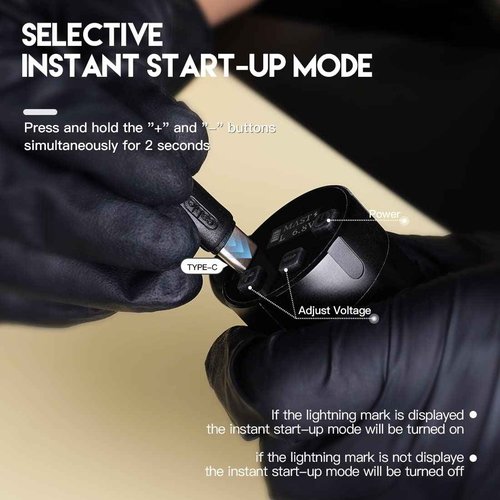 Mast Tattoo Gun Kit, Wireless Complete Tattoo Kit Cord/Cordless Tattoo Machine 20Pcs Cartridge Needles Tattoo Ink for Beginner