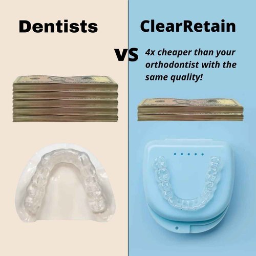 Custom Clear Dental Retainers Retainer Made in The USA | at Home Kit for Perfect Custom Fit Great for Replacement Retainers (Lower Only)