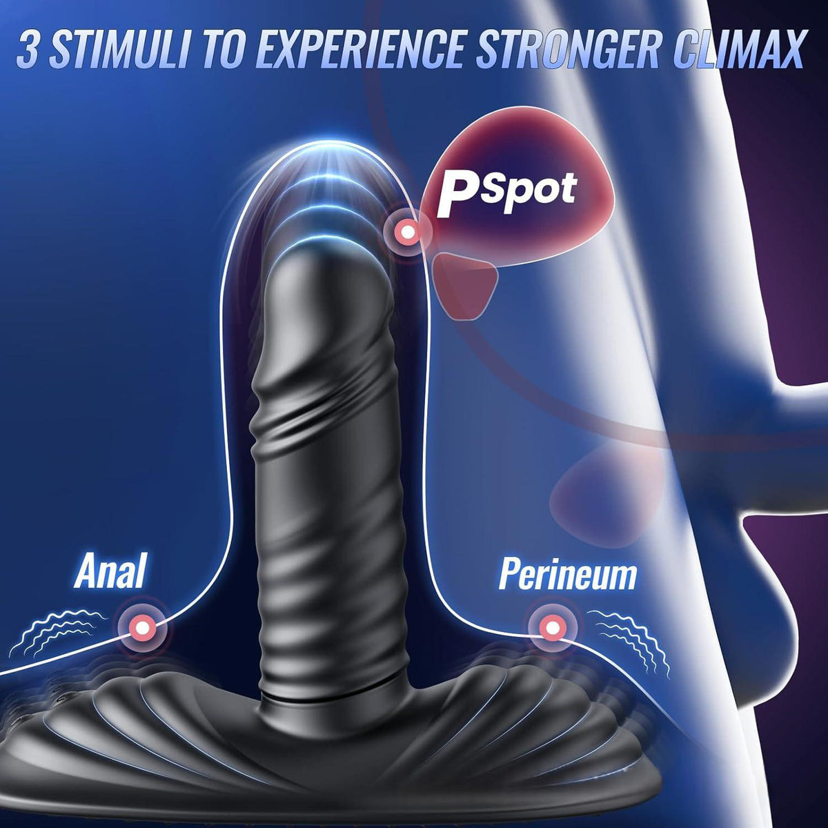 Telescopic Saddle Seat Cushion with Remote Control for Prostate Massage