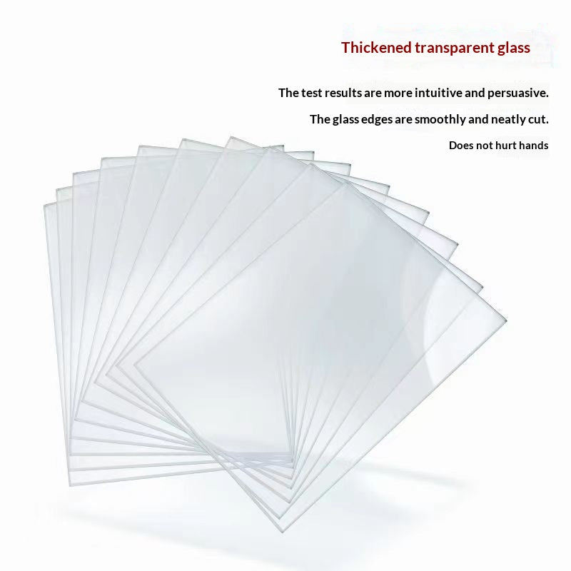 Solar Glass Display Stand with Infrared Testing Instrument Storage Rack - White
