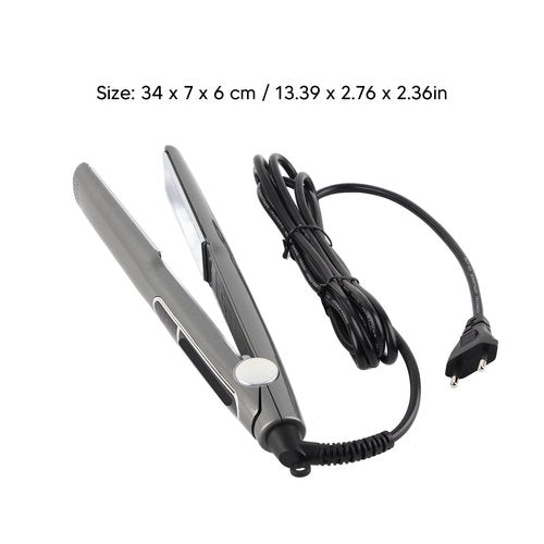 ANGGREK Hair Straightener Multigear Adjustment 480°F Ceramic Iron EU Plug, Sealing, Alloy Plate, Tourmaline Ceramics Material, Even Heat Distribution for Silky, Shiny Hair