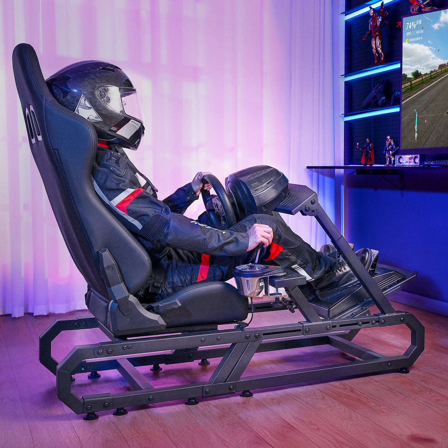 Heavy Duty Racing Wheel Stand for Logitech G923 G920 G29 - Black, Max 330LBS