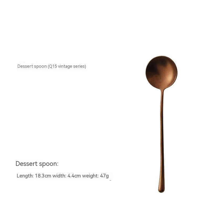 Japanese-Style Stainless Steel Tableware Set - Steak Knife Fork Spoon
