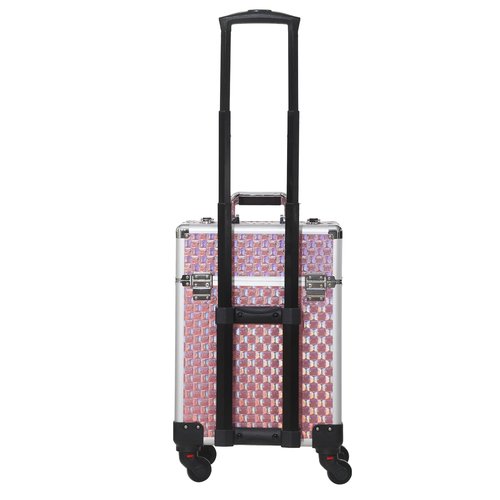 CHANNCASE Rolling Makeup Cart with Wheels for Cosmetics Storage (Pink)