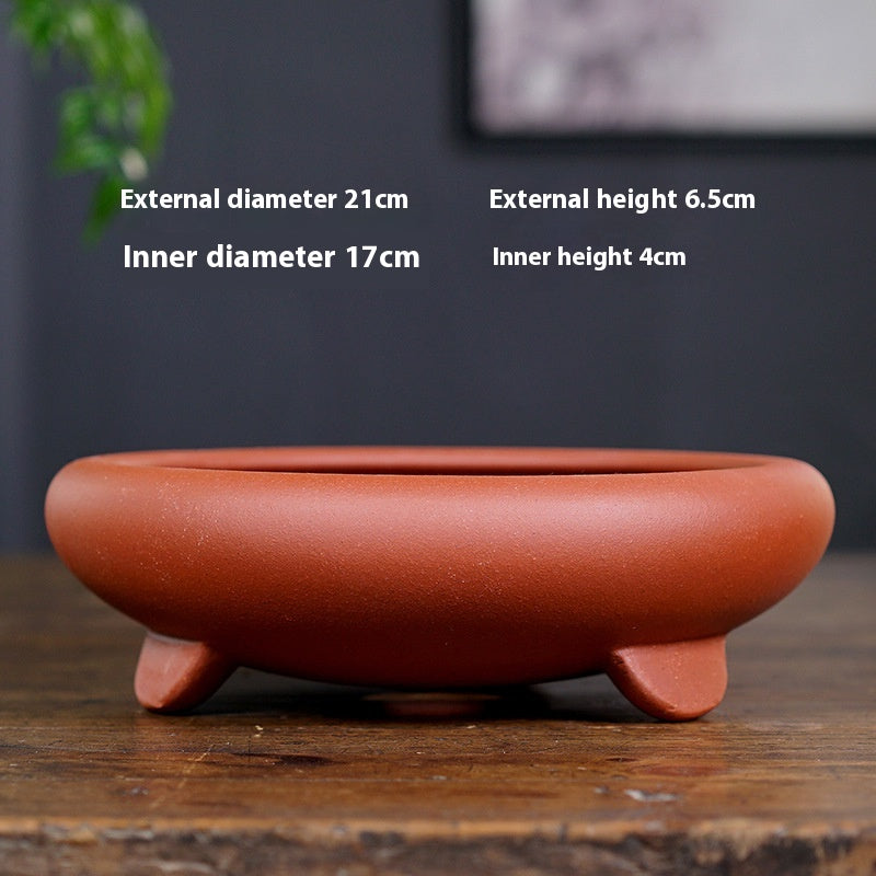 Breathable Ceramic Flower Pot for Home Garden Office Balcony - Multiple Colors