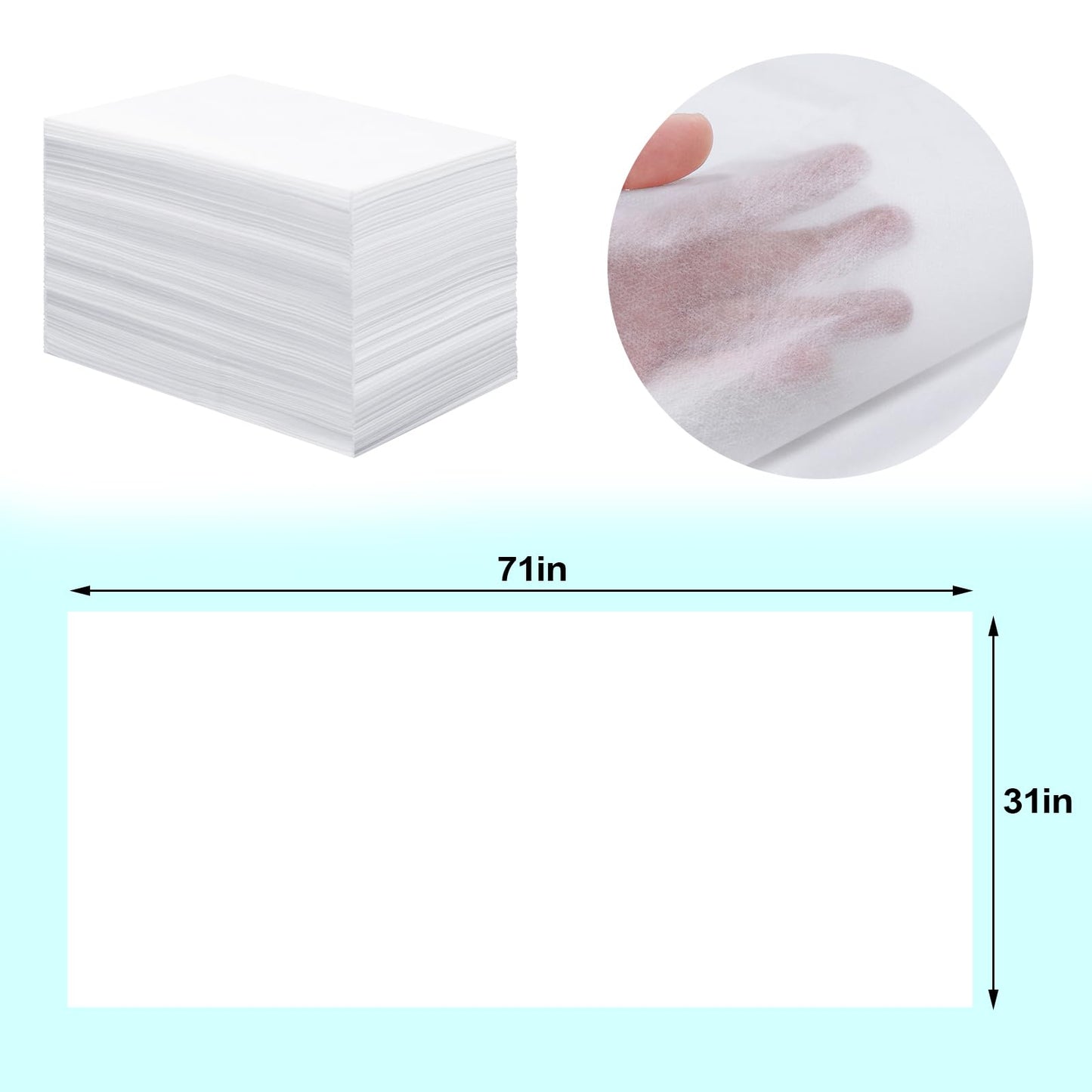200pcs Massage Table Sheets 31''x71'' Disposable Bed Sheets Non-Woven Fabric Bed Covers for SPA Tattoo Massage Table(White)