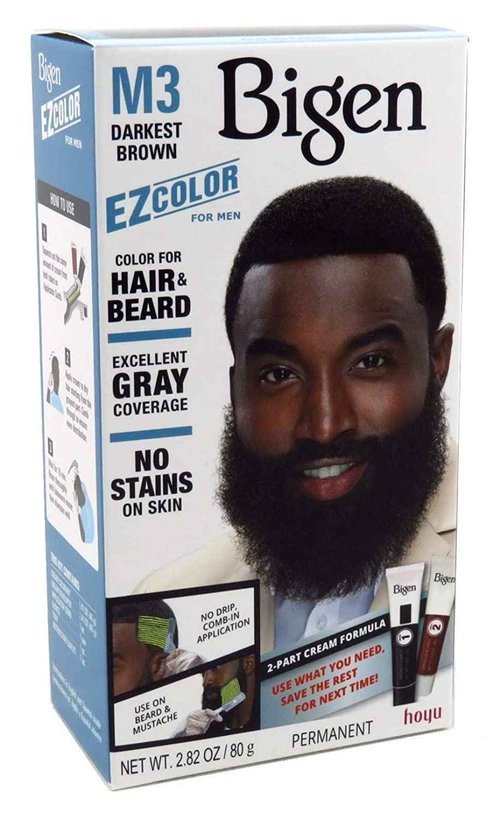 Bigen EZ Color Hair Color for Men, Darkest Brown Kit, 48 Oz, Pack of 6