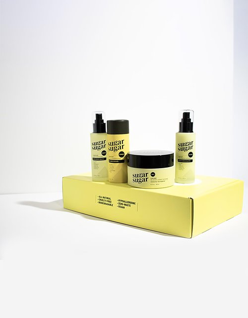 Sugar Wax Hair Removal Kit: All-in-One DIY Bundle for Smooth, Sensitive Skin - At-Home Sugaring Solution for Bikini, Brazilian, Face, Arms, & Legs