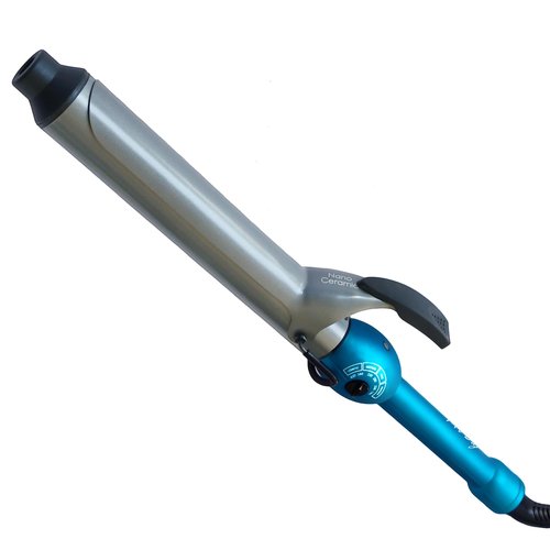 Mr Big Junior Hair Curling Iron - The Longest XL Styling Curling Irons for Long Hair (Aqua, 8" Barrel,1.25" Diameter)