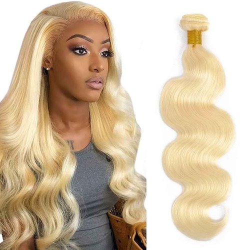Habiliana Bundles Human Hair 24 26 28 Inch Body Wave Blonde 613 Human Hair Bundles 11A Unprocessed Brazilian Virgin Quick Weave Hair Extensions for Black Women