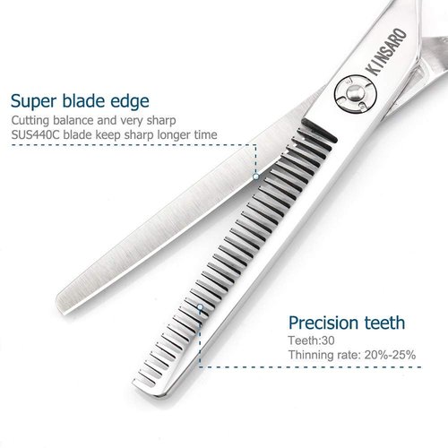 6 Inch Hair shears 440C hair cutting scissors and 6 Inch hair thinning scissors rose handle Kinsaro