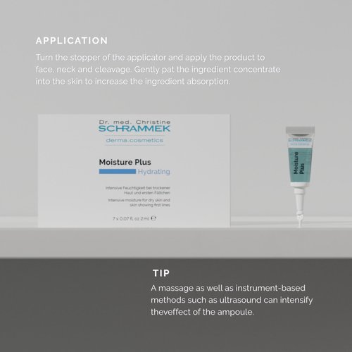 Moisture Plus Ampoules (7 x 0.07 fl oz) – Intense Hydration for Dry & Dehydrated Skin – With Hyaluronic Acid & Paracress Extract – Smooths Fine Lines – Firms & Refreshes – Dr. Schrammek