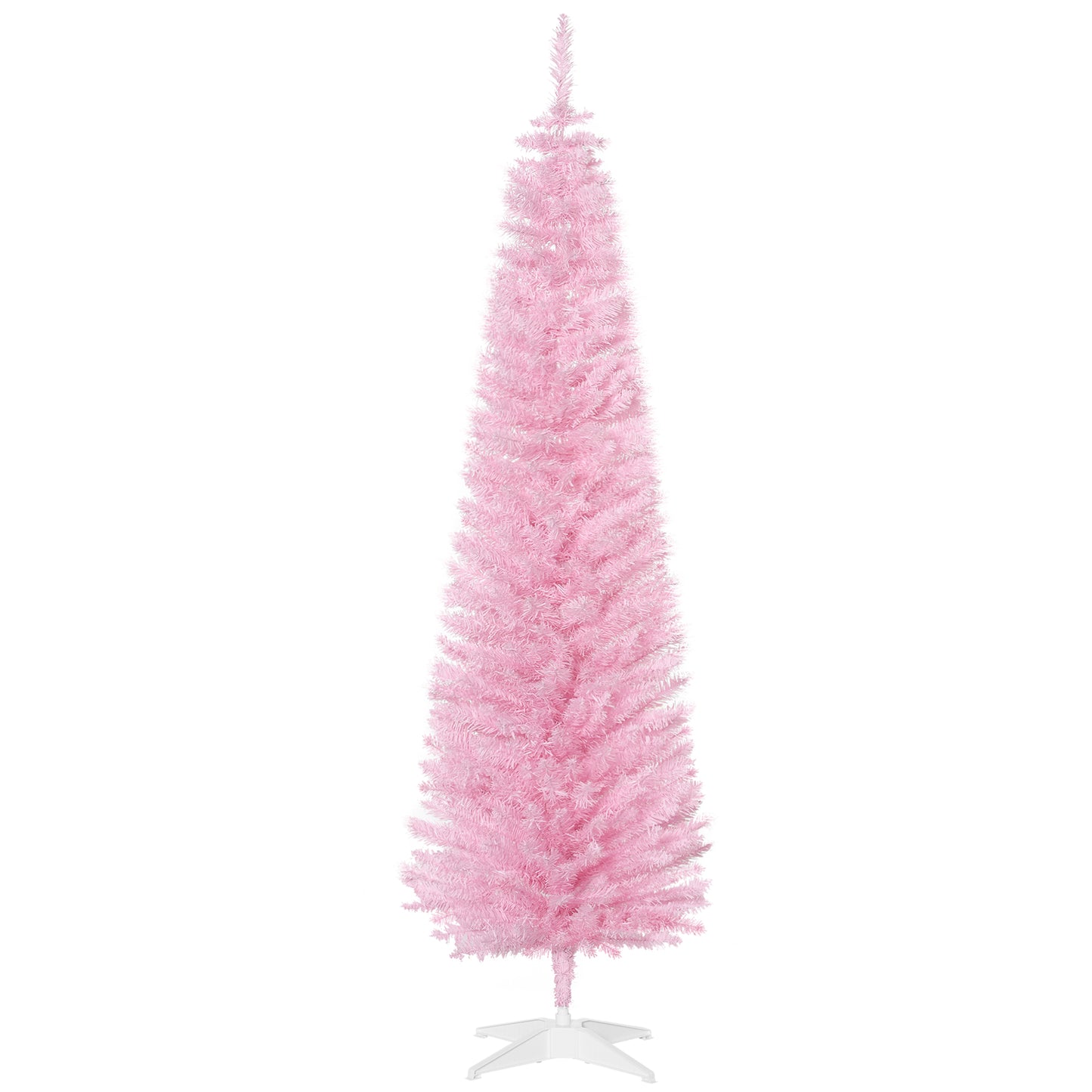 6ft Slim Pink Artificial Christmas Tree with 390 Branch Tips