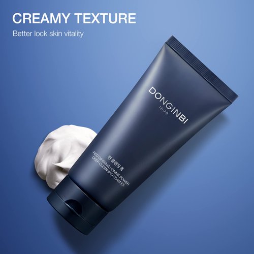 Donginbi Red Ginseng Homme All-in-One Special Set - Hydrating Korean Red Ginseng Essence(4.06 floz), Glycolic & Squalane Acid Face Wash, AHA Exfoliant, Korean Skin Care Set Gifts for Men