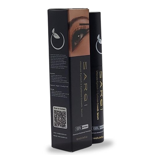 SARQI Ultimate Lash & Eyebrow Growth Oil – Botanical 100% Natural Serum with Castor, Pumpkin Seed, Black Cumin, Argan & Aloe Vera – Fuller, Longer Lashes & Brows – 10 ml