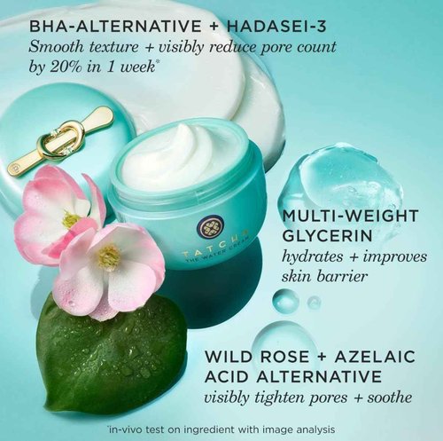 TATCHA The Jumbo Water Cream | Cream Moisturizer for Face, Optimal Hydration For Pure Poreless Skin | 75 ml, 2.54 oz