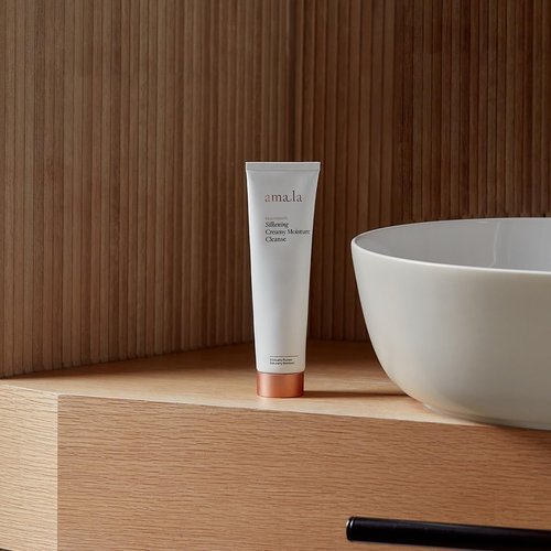 Amala Silkening Creamy Moisture Cleanse - Gentle Facial Cleanser Dissolves Impurities, Lifts Makeup, Clears Pore-Clogging Debris - AHAs & Plant Seed Oils (150ml)