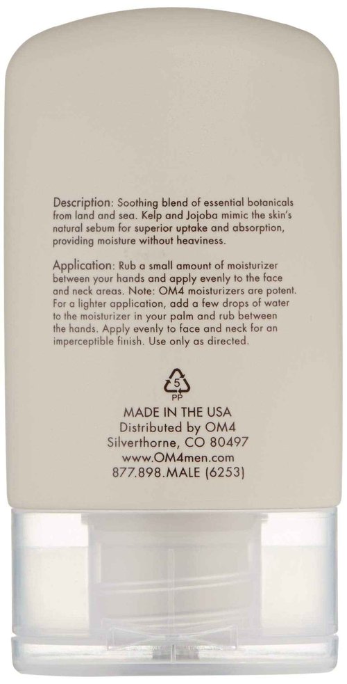 Organic Male OM4 Sensitive Step 4 - Sea Essentials Calming Moisturizer - Ultra soothing moisturizer for Men with Sensitive Skin