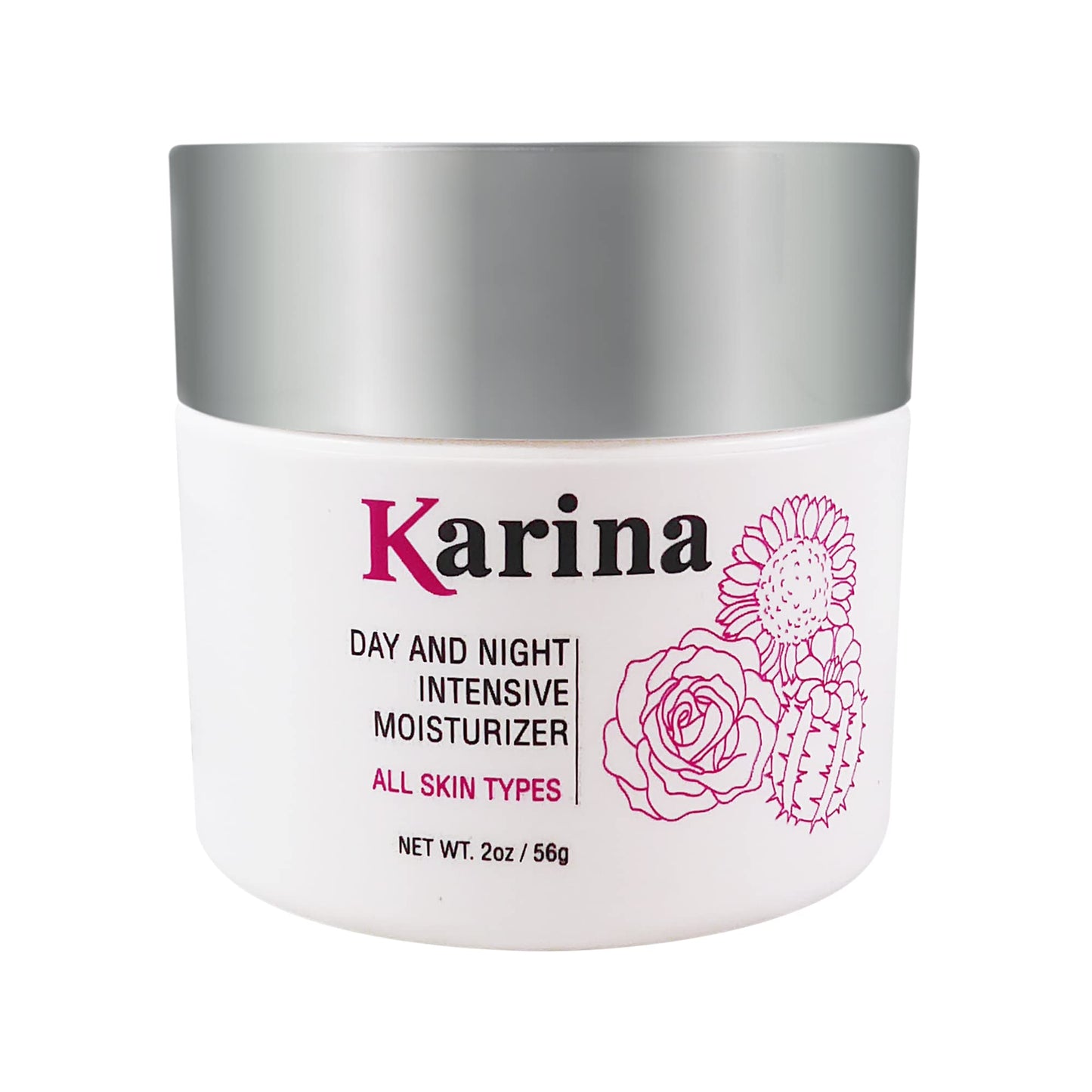 Karina Skincare - Day and Night Intensive Moisturizer Face Cream - Soothing Vitamin E Cream - Helps Calm, Hydrate & Restore - Daily Moisturizer for Dry Skin & Sensitive Skin - Travel Size 2oz
