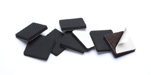 Slipstick GorillaPads CB148 Non Slip Furniture Pads/Rubber Gripper Feet (Set of 8) Self Adhesive Anti-Skid Floor Protectors, 1-1/4 inch Square, Black
