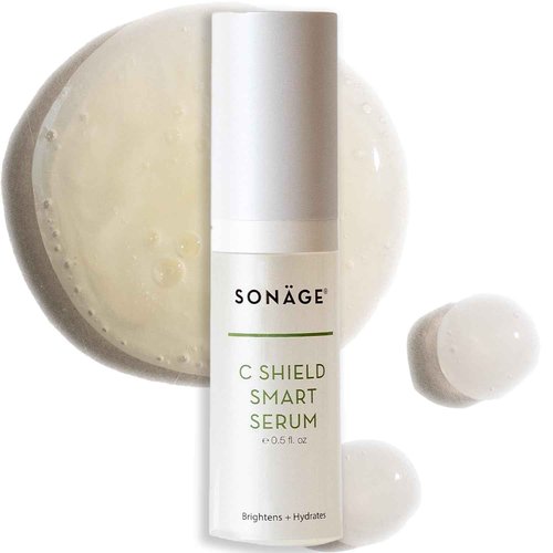 Sonage C Shield Smart Serum: Hyaluronic Acid & Vitamin C | Brightens, Shields from Blue Light, Fades Dark Spots (15 ml)