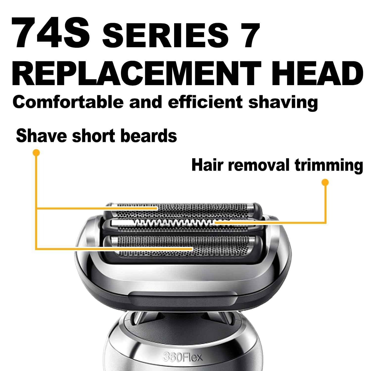 2PAKCS 74S Series 7 Electric Replacement Shaver Head Accessories Series 7 Electric Shaver blade Compatible with Braun Series 7 7120s, 7125s, 7127cs, 7171cc, 7175cc, 7185cc and 7189cc