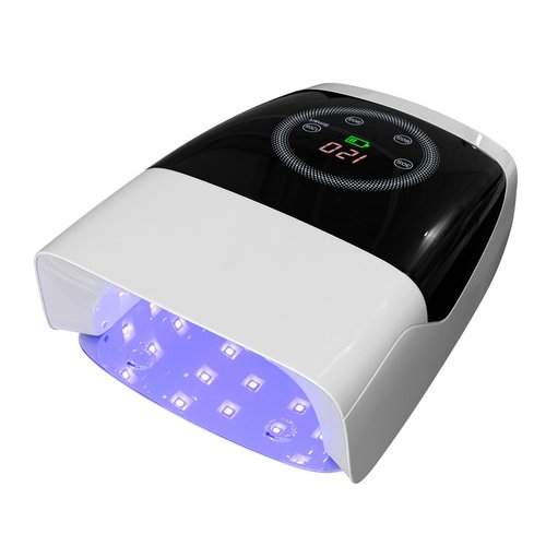 MINI LOP Cordless UV LED Nail Lamp, 132W Rechargeable Gel Nail Lamp Professional Nail Dryer Gel Polish UV Lights for Nails with 4 Timer Setting Quick Dryer Curing Lamp for Salon & Home (White)