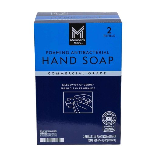 Proforce/Members Mark Commercial Foaming Antibacterial Hand Soap 2 pack Refills YuOuvB, 2Packs (67.6 FL oz)